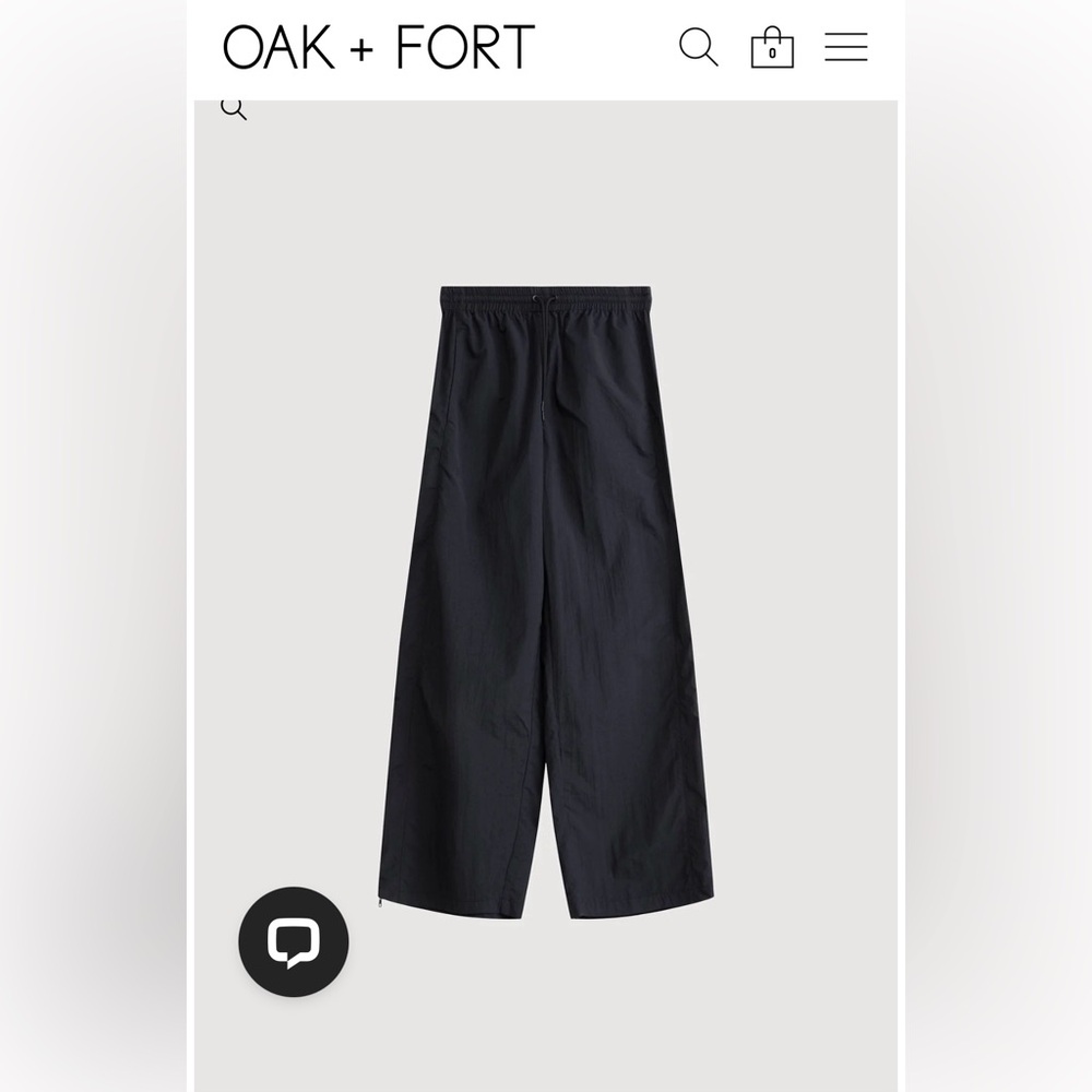 NWT!! OAK & FORT Nylon track pant